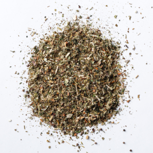 flash dance menopause loose leaf herbal tea blend of sage, vitex, mugwort, lemon balm, bugleweed, motherwort